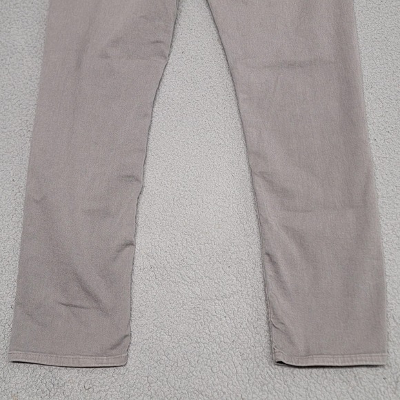 Mott Bow Mercer Jeans Mens 33x32 Gray Light Wash Slim Tapered Stretch Denim - Picture 13 of 14